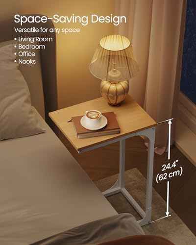 VASAGLE C-Shaped End Table, Small Sofa Side Table with Metal Frame - Image 3