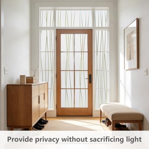 Finnez Window Privacy Film, Frosted Vertical Static Cling, 29.5″ x 157.4″ - Image 5