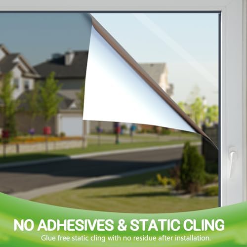 STATINT Window Privacy Film One Way, Mirror Glass Tint, 55.1in x 16.4ft - Image 7