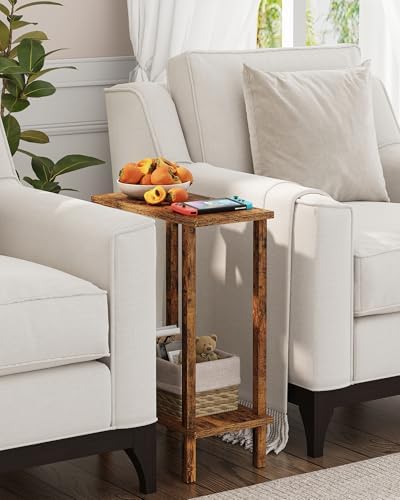 TUTOTAK Narrow Side Table, 2-Tier Small End Table for Couch - Image 4