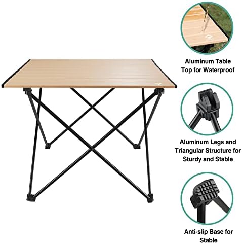VILLEY Portable Camping Side Table, Ultralight Aluminum Folding Beach Table - Image 5