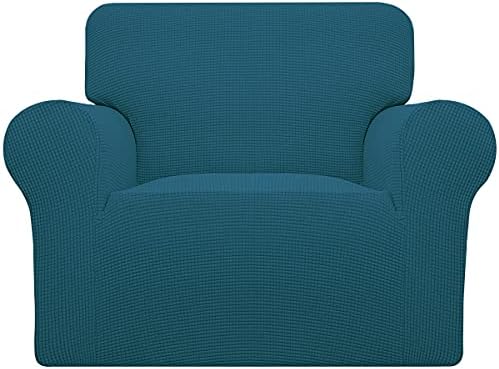Easy-Going Stretch Chair Slipcover with Arm Washable Peacock Blue by Easy-Going