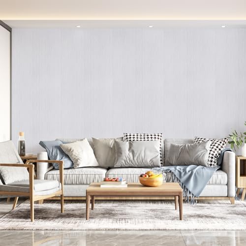 White Grasscloth Peel and Stick Wallpaper Texture Contact Paper A Set of 15.7" X 480" Self-Adhesive Linen Removable Wallpaper Cabinets Counter Top Liners - Image 6