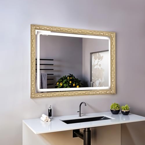 16.4 Feet Champagne Gold Flexible Molding Trim Wall Trim, Mirror Frame Trims, Cabinet Border Self Adhesive Peel and Stick Molding Ceiling Moldings for Bathroom Home Decor, Champagne Gold - Image 5
