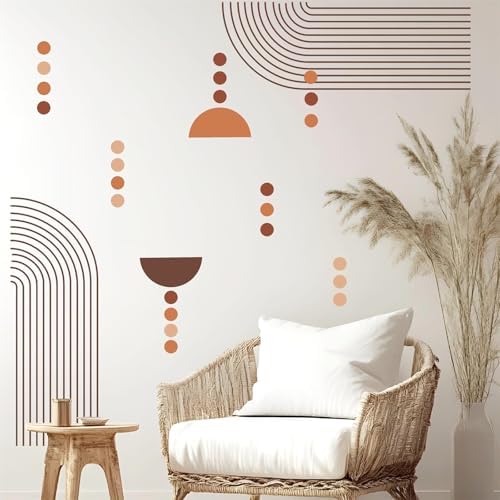 Large Arch Wall Decal Boho Arch Wall Stickers Geometric Line Sticker Minimalist Art Modern Sticker Abstract Geometric Peel and Stick Decals for Bedroom Living Room Decor - Image 7