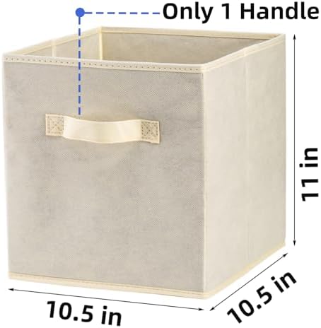 Pumtus 9 Pack Cube Storage Bins, 11 Inch Collapsible Fabric Storage Baskets, Multi Colored Storage Cubes with Handles, Foldable Cube Drawer for Home, Closet, Shelves, Toys Organization - Image 3