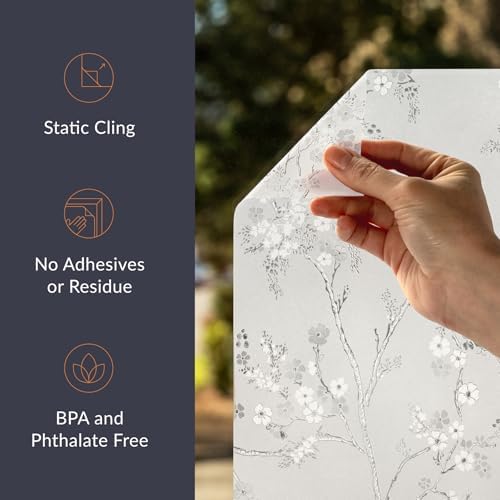 Blossom Window Privacy Film by Artscape - Decorative Privacy Frosted Glass Design, Static Cling, Day and Night Privacy, UV Protection, Easy to Apply and Removable, Made in USA - 24 x 36 Inch - Image 5