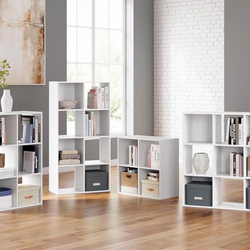 Signature Design by Ashley Onita 9 Cube Storage Organizer, White Bookshelf - Image 7
