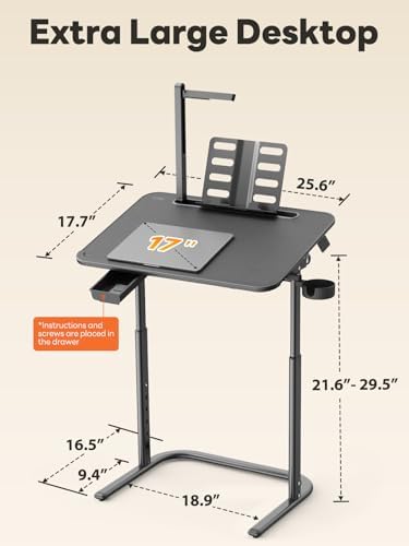 SAIJI XXL Extra Large Sturdy TV Tray Table, Laptop Desk for Couch - Image 2