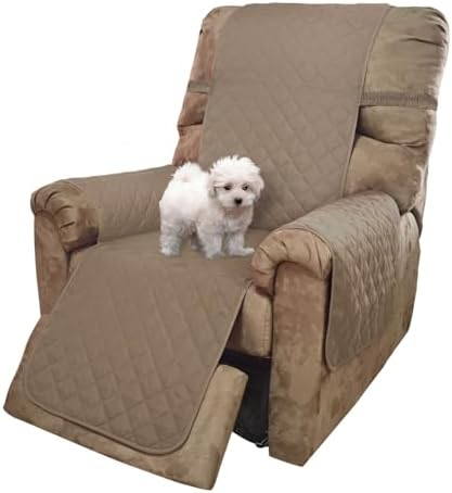 U-NICE HOME Reversible Recliner Chair Covers, Taupe by U-NICEHOME