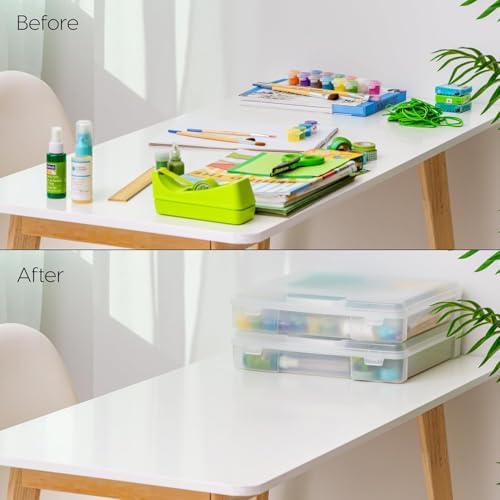 IRIS USA Scrapbook Case |Made in USA| Fits 12"x12" - Thick (6-Pack) - Clear - Image 4