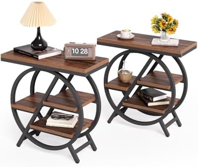 LITTLE TREE End Table, Set of 2 Narrow Side Table by LITTLETREE