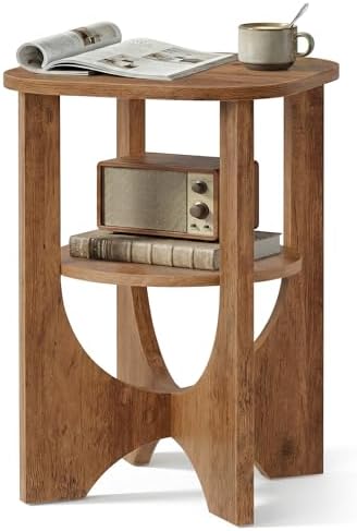 VASAGLE Side Table, 2 Tier Small Accent End Table, Nightstand by Unknown