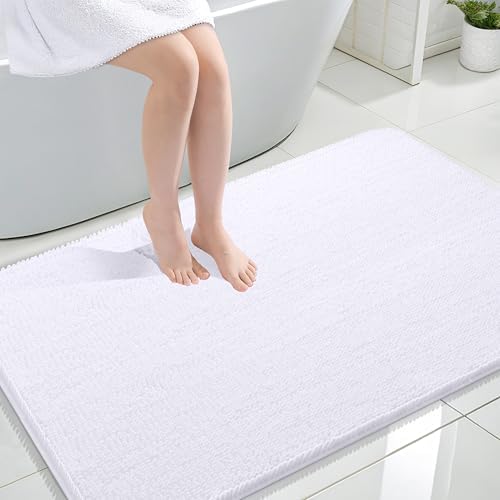 OLANLY Large Bathroom Rugs 47x32, Extra Soft Absorbent Chenille Bath Rugs by OLANLY