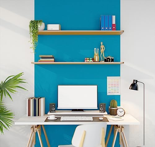 15.7"x394" Peel and Stick Wallpaper - Blue for Bedroom and Bathroom - Easy Peel Off, Renter Friendly, Removable Vinyl, Matte - Image 3