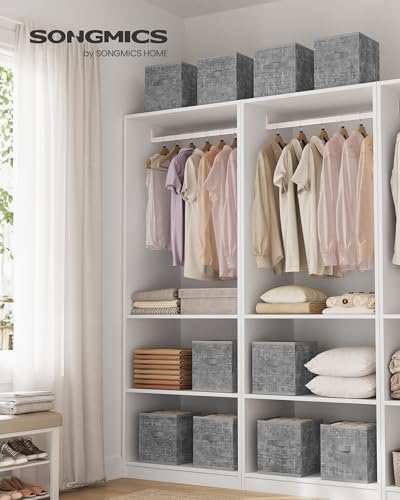 SONGMICS Storage Cubes, Set of 10, 11-Inch Foldable Closet Organizers - Image 2