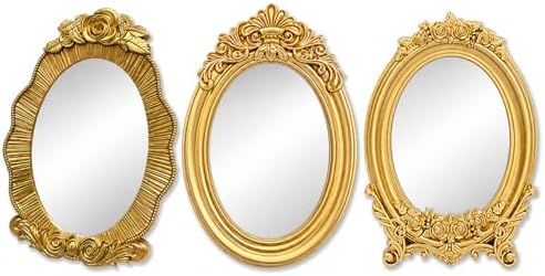 Mifoci Vintage French Wall Mirror Set of 3 Antique Gallery Decor,Oval by Mifoci