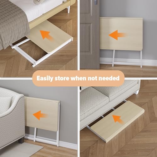 WOHOMO Folding Desk, 47.2" Foldable Computer Table for Small Spaces, Oak - Image 3