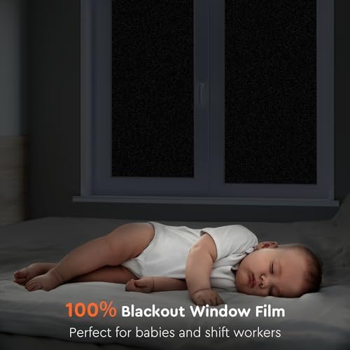 Kromapolis Blackout Window Privacy Film Light Blocking, 45.2'' x 393.7'' - Image 2