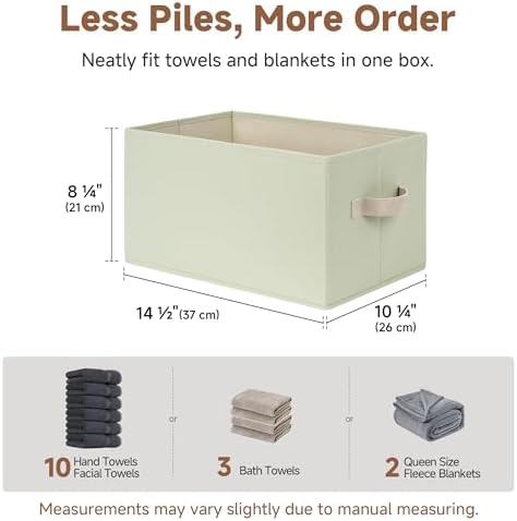 StorageWorks Closet Storage Bins, Light Green, Large, 3-Pack - Image 3