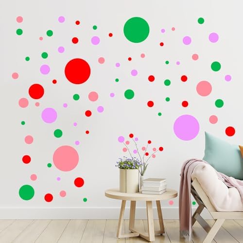 264 PCS Colorful Peel & Stick Polka Dot Vinyl Wall Decals Set | 12 sheets circle wall stickers, 8 sizes(0.8–6 in), 12 colors, decor for kids room, nursery, classroom, playroom & diy spaces - Image 6