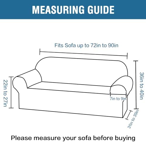 H.VERSAILTEX 1 Peice Stretch Velvet Sofa Covers for 3 Cushion Couch Covers Sofa Slipcovers Furniture Protector Soft, Crafted from Thick Comfy Rich Velour (Sofa 72"-90", Black) - Image 2