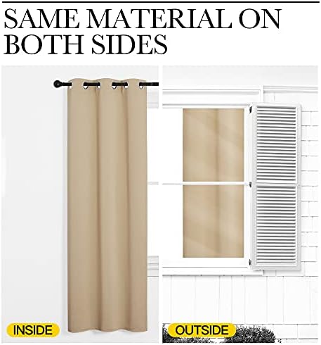 NICETOWN Door Screen Cover for Air Conditioner Room, Insulated Faux Accordion Door, Privacy Draft Keep Heat Out Bedroom Kitchen Drape for Doorway (Biscotti Beige, 1 Panel, 5ft Wide x 11ft Long) - Image 6