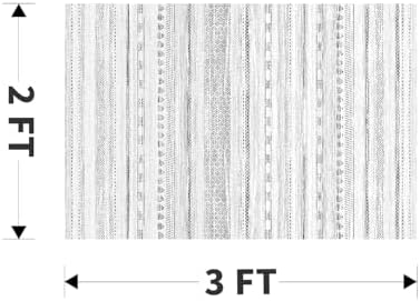 Small Area Rug-2x3 Entryway Rug Non Slip Washable Low Pile Indoor Door Mat Neutral Distressed Boho Moroccan Entrance Rugs Carpet for Bedroom Kitchen Powder Room Front Porch Bathroom, Black - Image 2