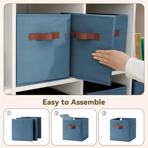 GRANNY SAYS 11 Inch Storage Cube Organizers, Light Blue, 6-Pack - Image 7