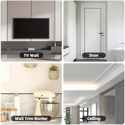 52.5Ft Peel and Stick Wall Molding Trim Matte Black - Image 3