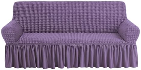 NICEEC Sofa Covers Purple Couch Cover Stretch Sofa Slipcovers with Skirt by NICEEC