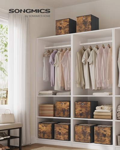 SONGMICS Storage Cubes, Set of 8, 11.8-Inch Foldable Closet Organizers - Image 2