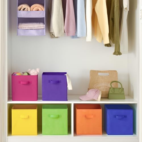 GRANNY SAYS 11 Inch Cube Storage Bins, Cube Storage Organizer, Rainbow - Image 7
