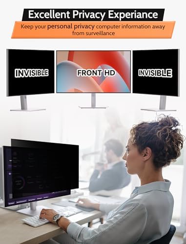 [2 Pack] 24 Inch 16:9 Magnetic Privacy Screen Filter for Frameless Monitor - Image 3