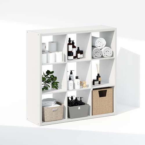 Furinno Cubic Extra Thick 9-Cube Closet Organizers and Storage, White - Image 6