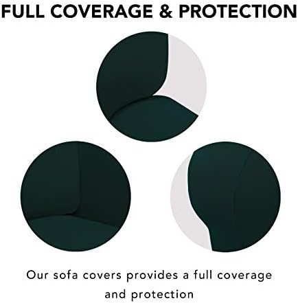 PureFit Stretch Couch Covers for Sofa Large Sofa Slipcovers Deep Teal - Image 3