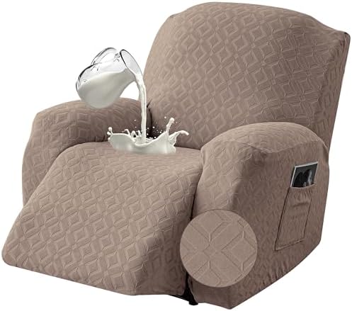 Genina Waterproof Recliner Chair Cover,XL-1 Seat Couch Cover,Taupe by Genina