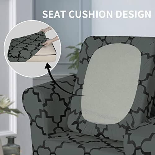 Easy-Going 4 Pieces Stretch Sofa Cover for 3 Cushion Couch Washable - Image 4