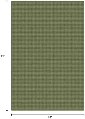 KOZYFLY Washable 4x6 Entry Woven Area Rug, Braided Throw Rugs for Entryway, Non Slip Door Mat Indoor Entrance, Front Porch Carpet for Foyer, Kitchen, Bedroom, Living Room, Olive Green/Earthy Green - Image 2