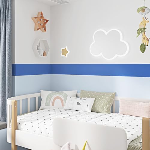 WESTICK 10M Blue Mirror Frame Border for Bathroom Waterproof Mirror Tape Border Self Adheisve Removable Peel and Stick Wallpaper Borders for Kitchen Bedroom Classroom Door DIY Decor 10CM Wide - Image 3