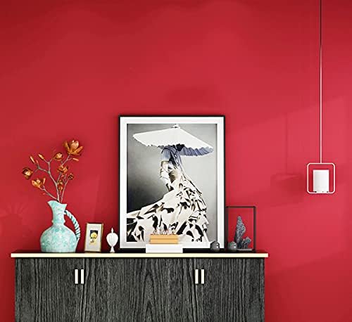 15.7" x 394" Red Peel and Stick Wallpaper - Matte Red Contact Paper for Cabinets and Countertops - Image 3