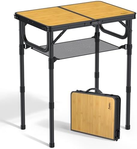 Anbte 2ft Camping Table Foldable, 24" x 16" Small Folding Table Portable by Anbte