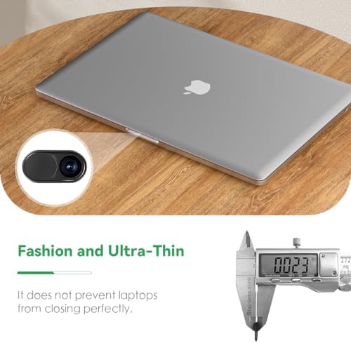 CloudValley Laptop Camera Cover Slide, Metal 0.023 Inch Ultra-Thin, 2 Packs - Image 4