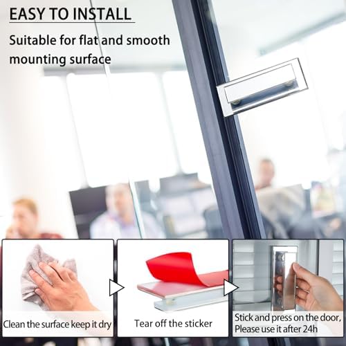 Weysat 8 Pcs Adhesive Mirror Closet Door Handle, 5 x 2 Inch - Image 3