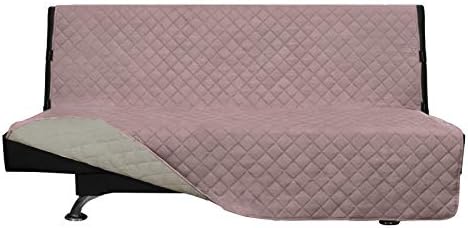 Easy-Going Reversible Couch Cover, Large Futon Sofa, Pink/Beige by Easy-Going