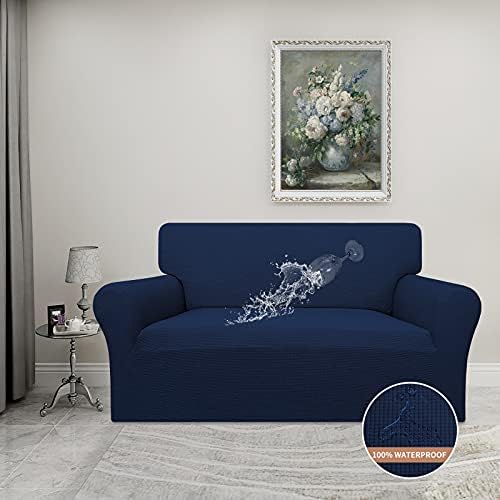 Easy-Going 100% Waterproof Loveseat Couch Cover Stretch Jacquard Sofa Cover - Image 2
