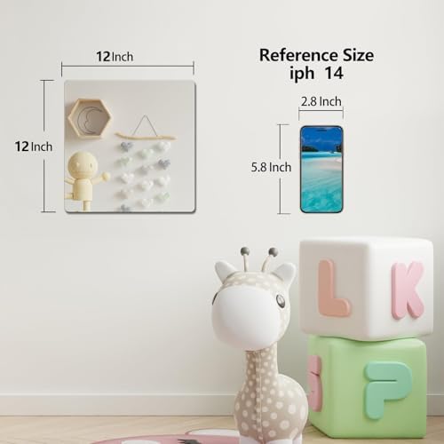 Kids Safety Shatterproof Mirror For Wall, Mirror Tiles, Made of Unbreakable Acrylic, Thick 0.12", 11.8"x11.8", Bedroom Door Closet Mirrors, Plexiglass, Living Room Mirrors, Glassless Mirro for Kids - Image 2