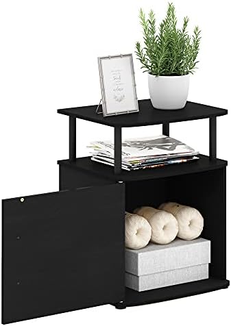 Furinno Jaya End Table, One, Black Wood - Image 5