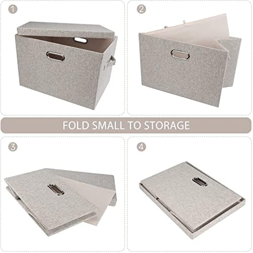 Storage Bins with Lids Fabric Closet Organizers Cubes Office Organization - Image 5