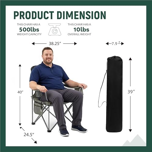 OUTSIDER Oversized Folding Camping Chair with Cooler - Image 3